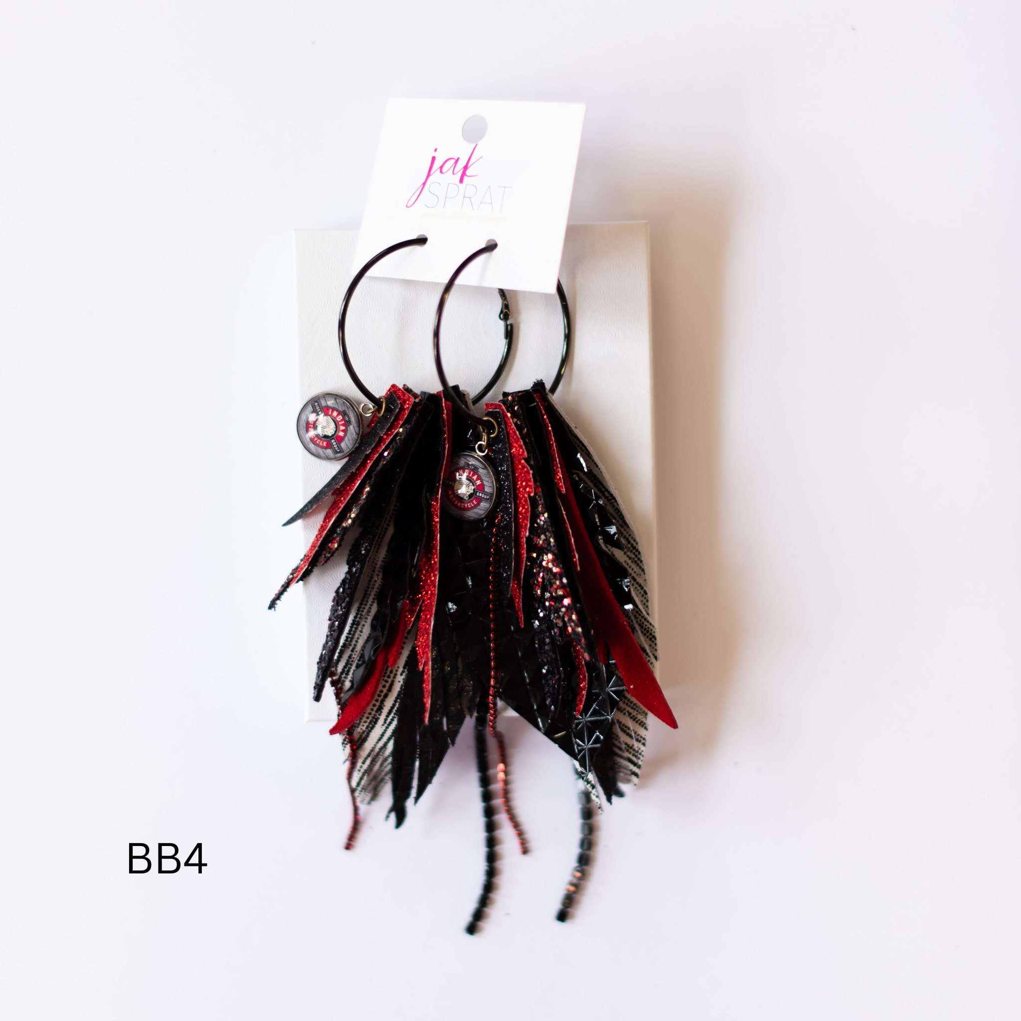 Jak Sprat Biker Babe Collection: Medium Mic Drop Dangles-Earrings-Dear Me Southern Boutique, located in DeRidder, Louisiana