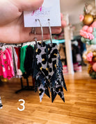 Jak Sprat Black & Bold Collection: Fabulous Feather Dangles-Jewelry - Earrings-Dear Me Southern Boutique, located in DeRidder, Louisiana