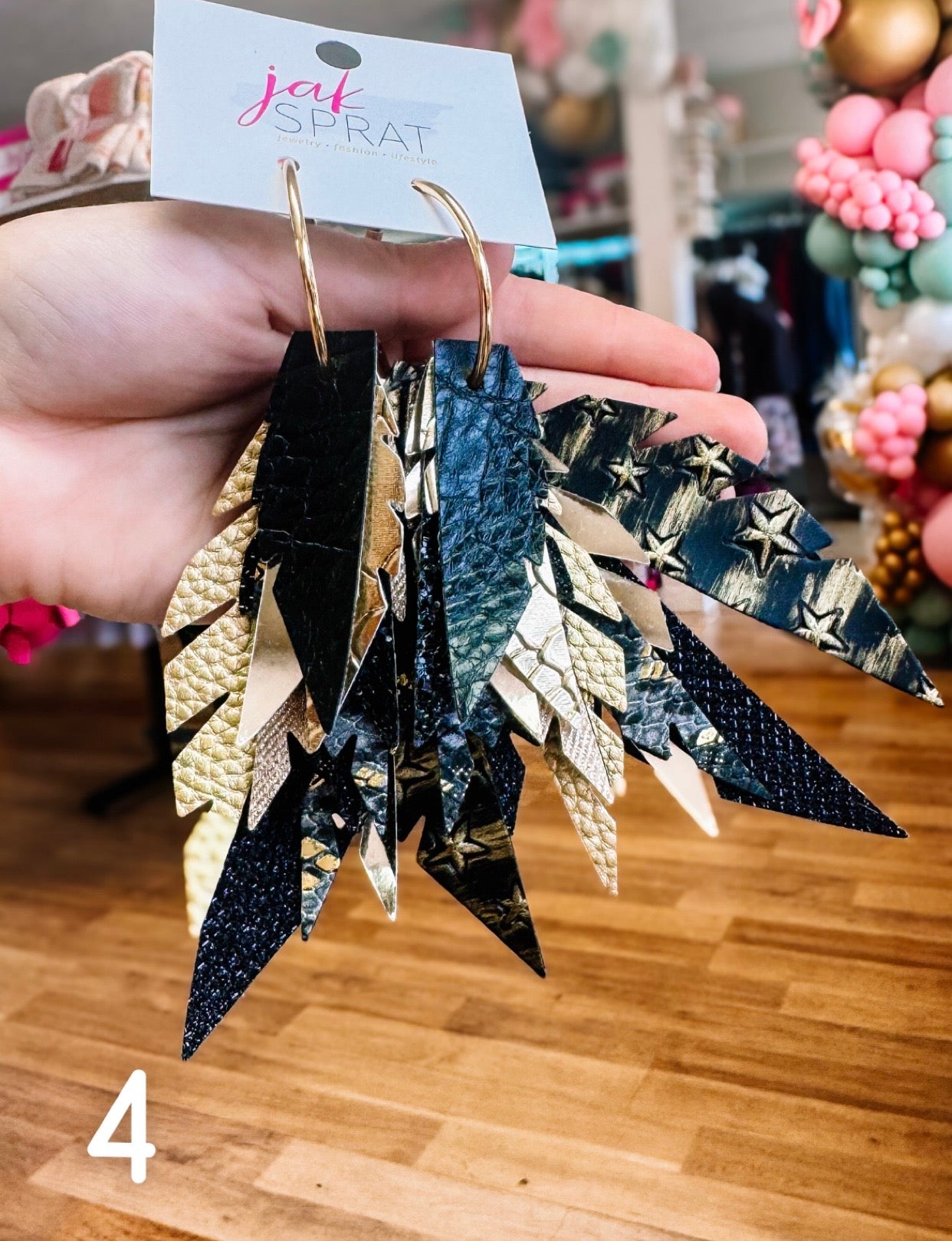 Jak Sprat Black & Bold Collection: Fabulous Feather Dangles-Jewelry - Earrings-Dear Me Southern Boutique, located in DeRidder, Louisiana