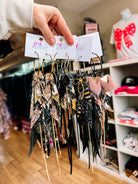 Jak Sprat Black & Bold Collection: Mega Mic Drop Dangles-Earrings-Dear Me Southern Boutique, located in DeRidder, Louisiana