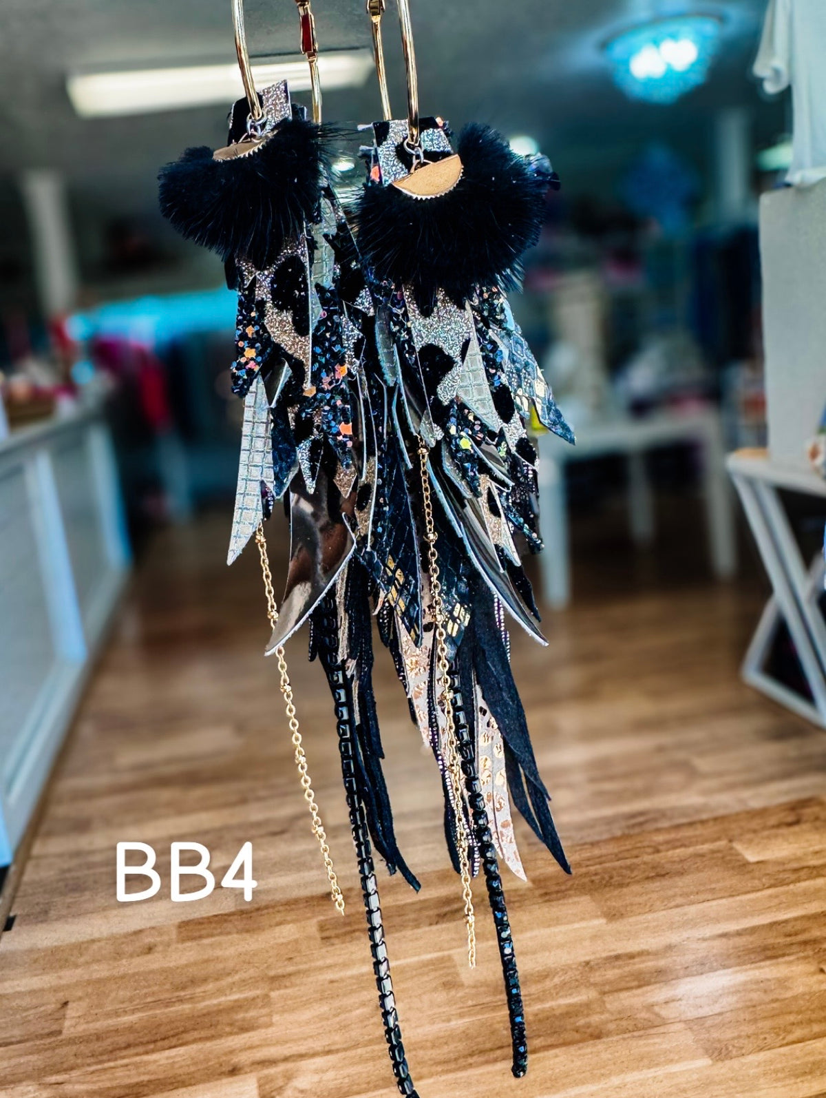 Jak Sprat Black & Bold Collection: Mega Mic Drop Dangles-Jewelry - Earrings-Dear Me Southern Boutique, located in DeRidder, Louisiana