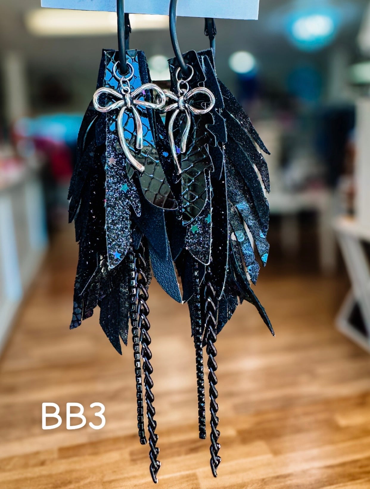Jak Sprat Black & Bold Collection: Mini Mic Drop Dangles-Earrings-Dear Me Southern Boutique, located in DeRidder, Louisiana