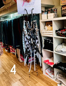 Jak Sprat Black, White & Checkered Collection: Medium Mic Drop Dangles-Earrings-Dear Me Southern Boutique, located in DeRidder, Louisiana