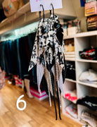 Jak Sprat Black, White & Checkered Collection: Mega Mic Drop-Earrings-Dear Me Southern Boutique, located in DeRidder, Louisiana