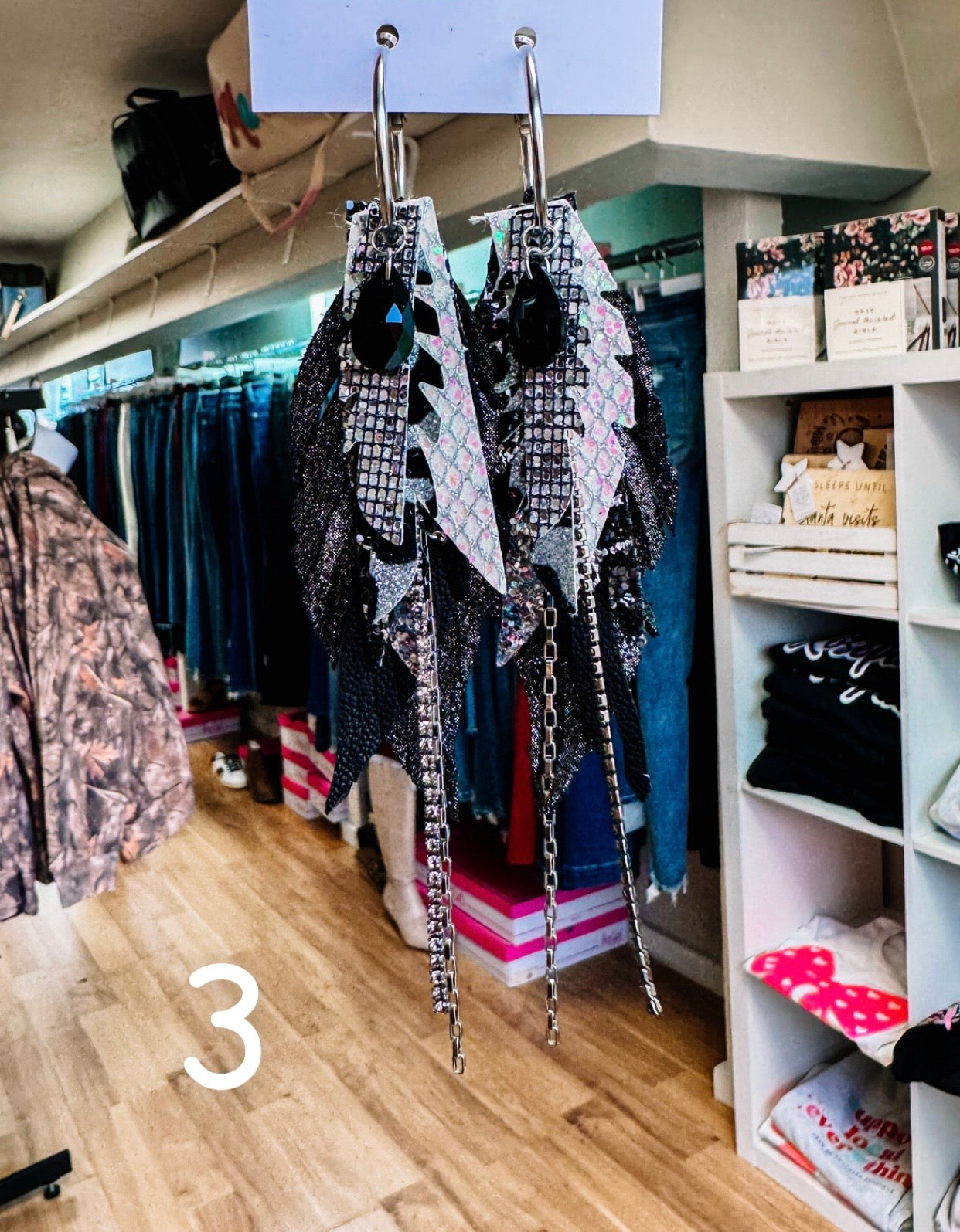 Jak Sprat Black, White & Checkered Collection: Mini Mic Drop Dangles-Earrings-Dear Me Southern Boutique, located in DeRidder, Louisiana