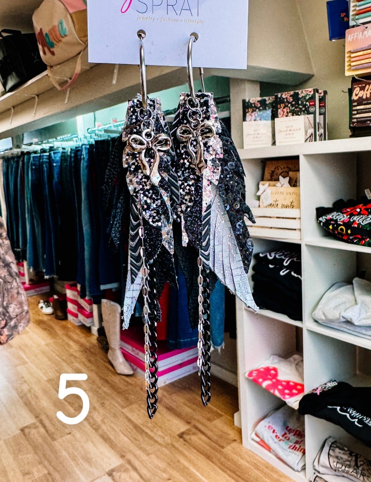 Jak Sprat Black, White & Checkered Collection: Mini Mic Drop Dangles-Earrings-Dear Me Southern Boutique, located in DeRidder, Louisiana