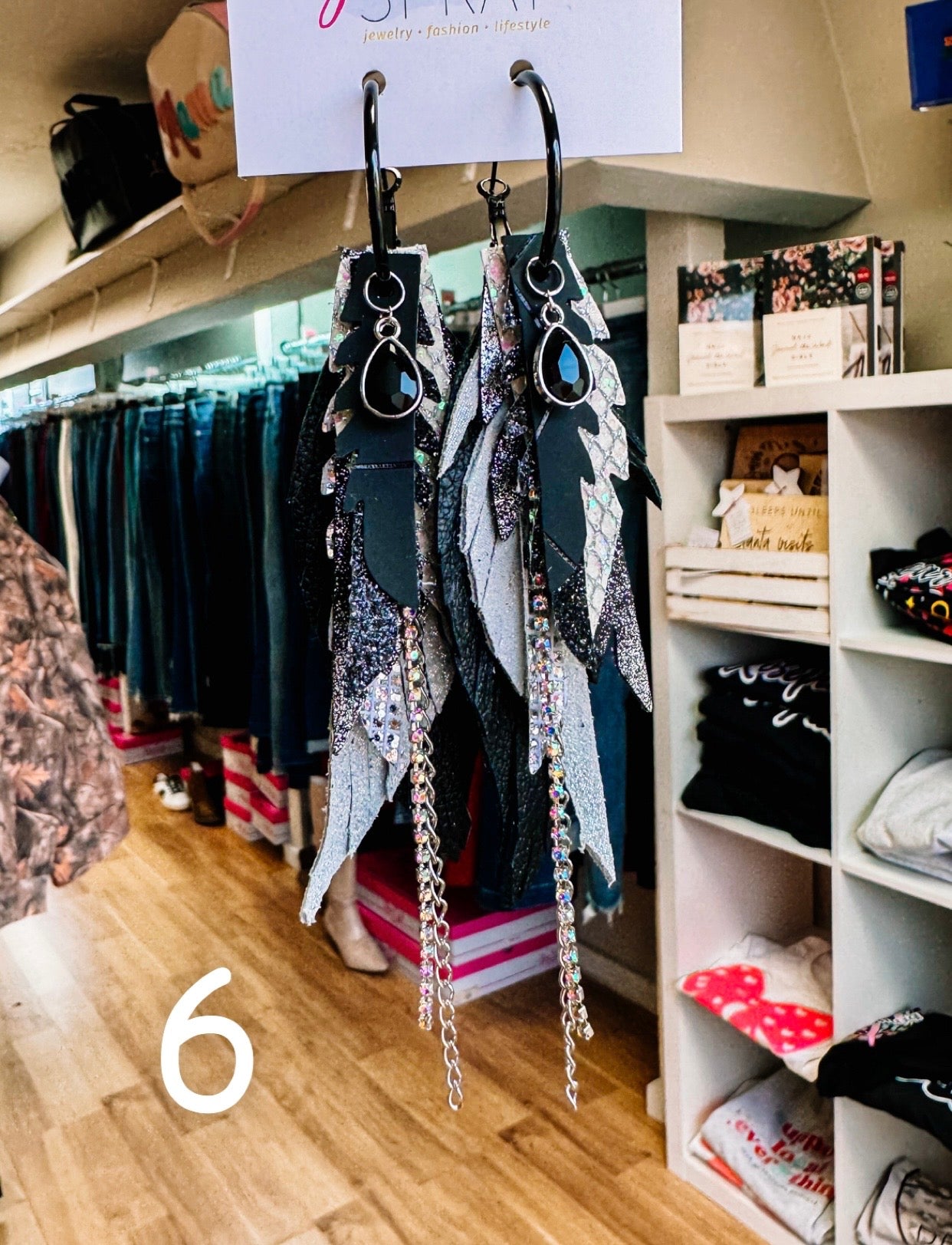 Jak Sprat Black, White & Checkered Collection: Mini Mic Drop Dangles-Earrings-Dear Me Southern Boutique, located in DeRidder, Louisiana