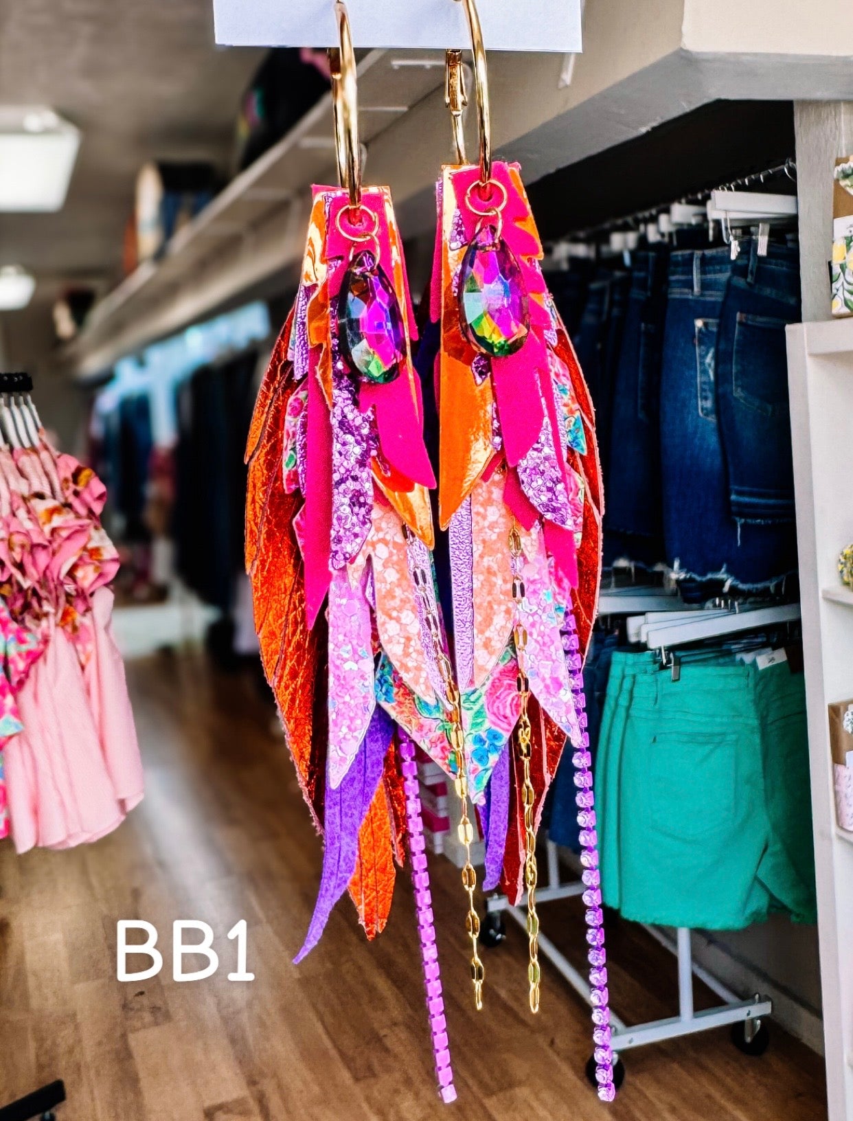 Jak Sprat Blooming Brights Collection: Medium Mic Drop Dangles-Jewelry - Earrings-Dear Me Southern Boutique, located in DeRidder, Louisiana
