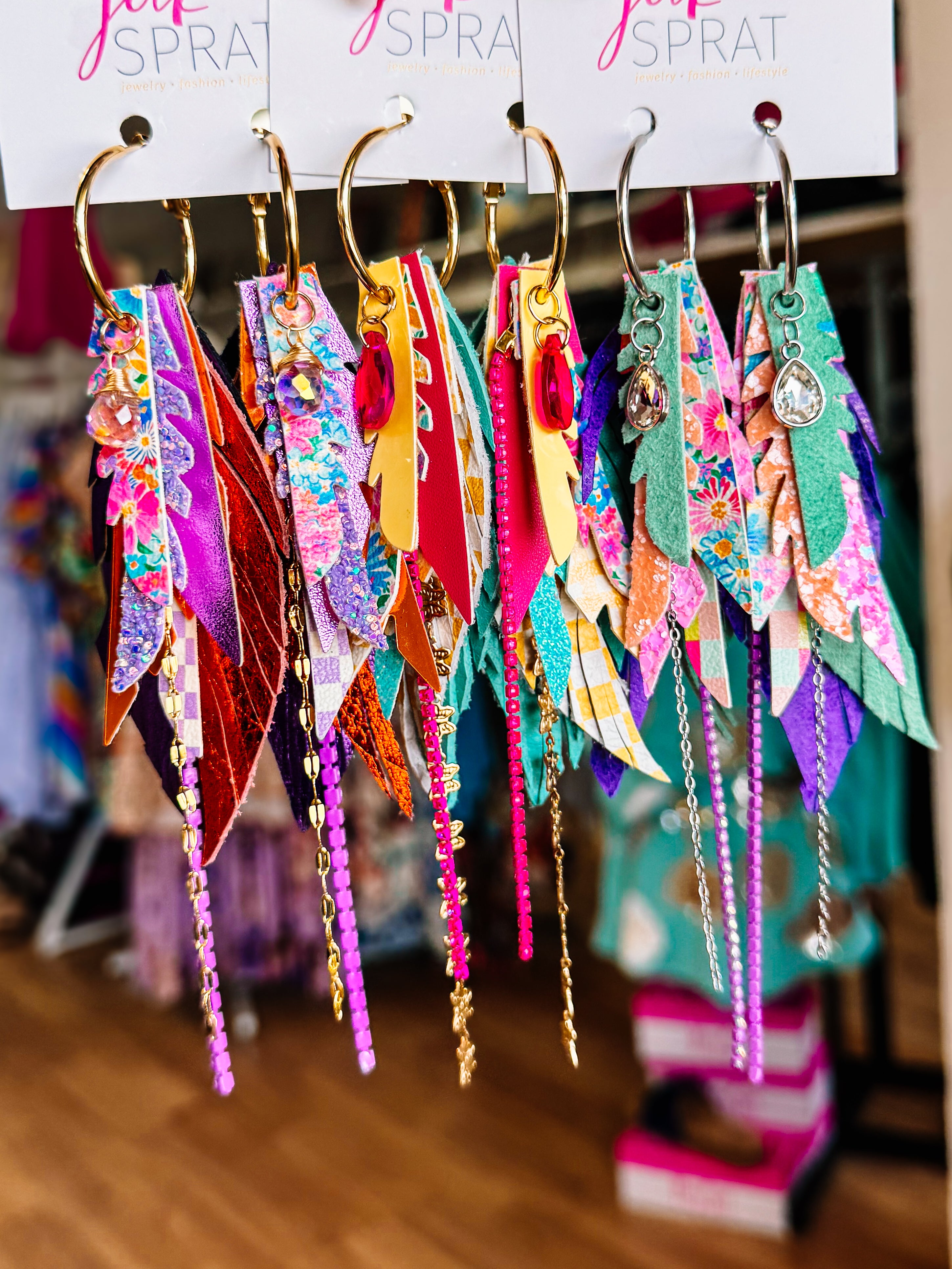 Jak Sprat Blooming Brights Collection: Mini Mic Drop Dangles-Earrings-Dear Me Southern Boutique, located in DeRidder, Louisiana