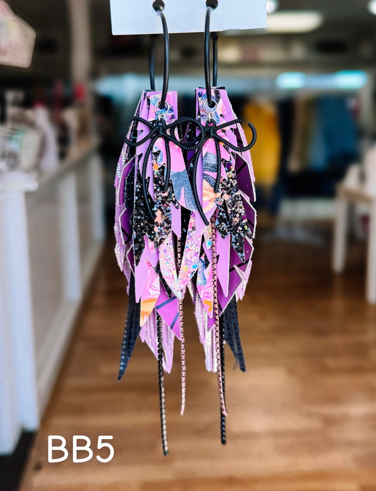 Jak Sprat Boos & Bows Collection: Medium Mic Drop Dangles-Earrings-Dear Me Southern Boutique, located in DeRidder, Louisiana