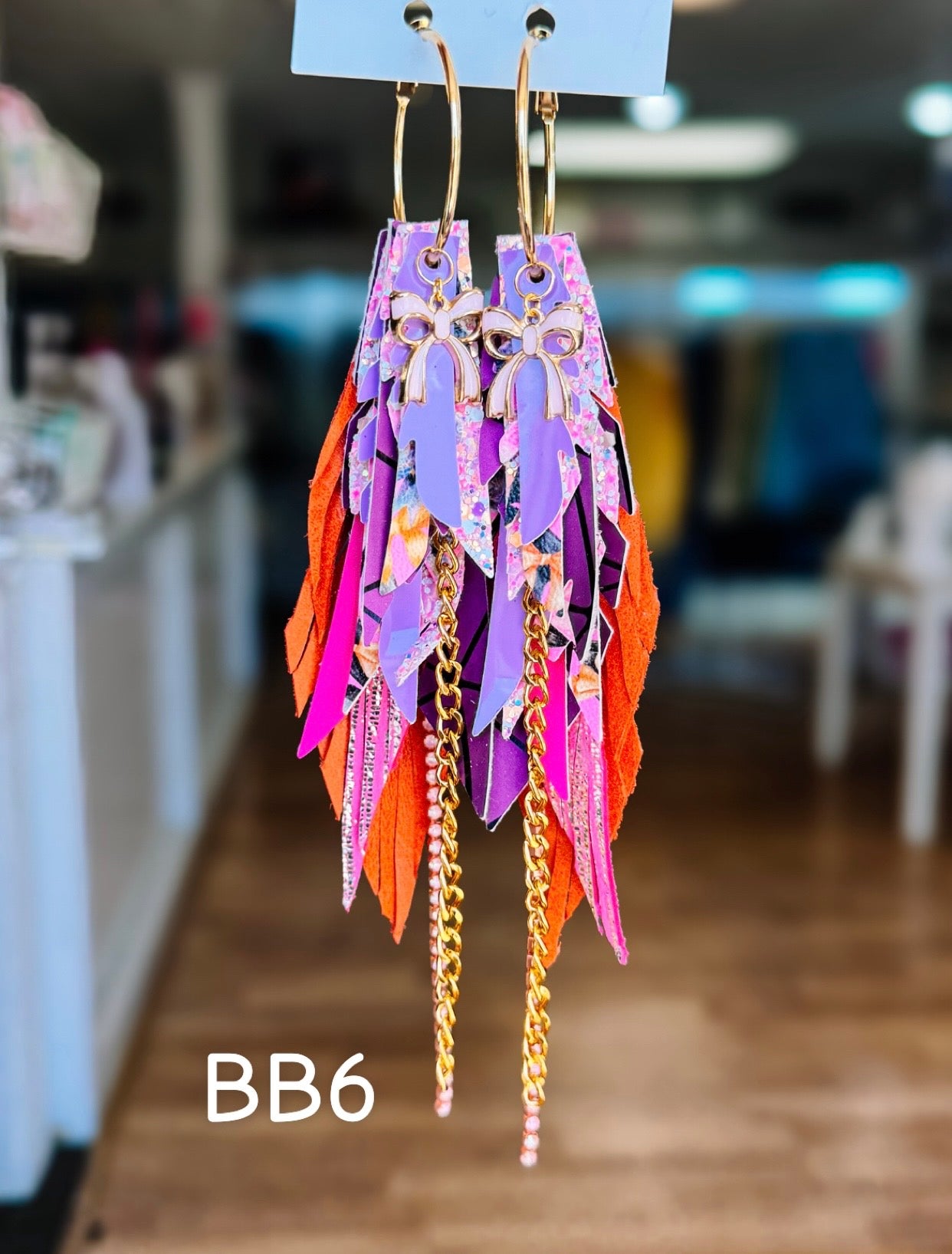 Jak Sprat Boos & Bows Collection: Medium Mic Drop Dangles-Earrings-Dear Me Southern Boutique, located in DeRidder, Louisiana