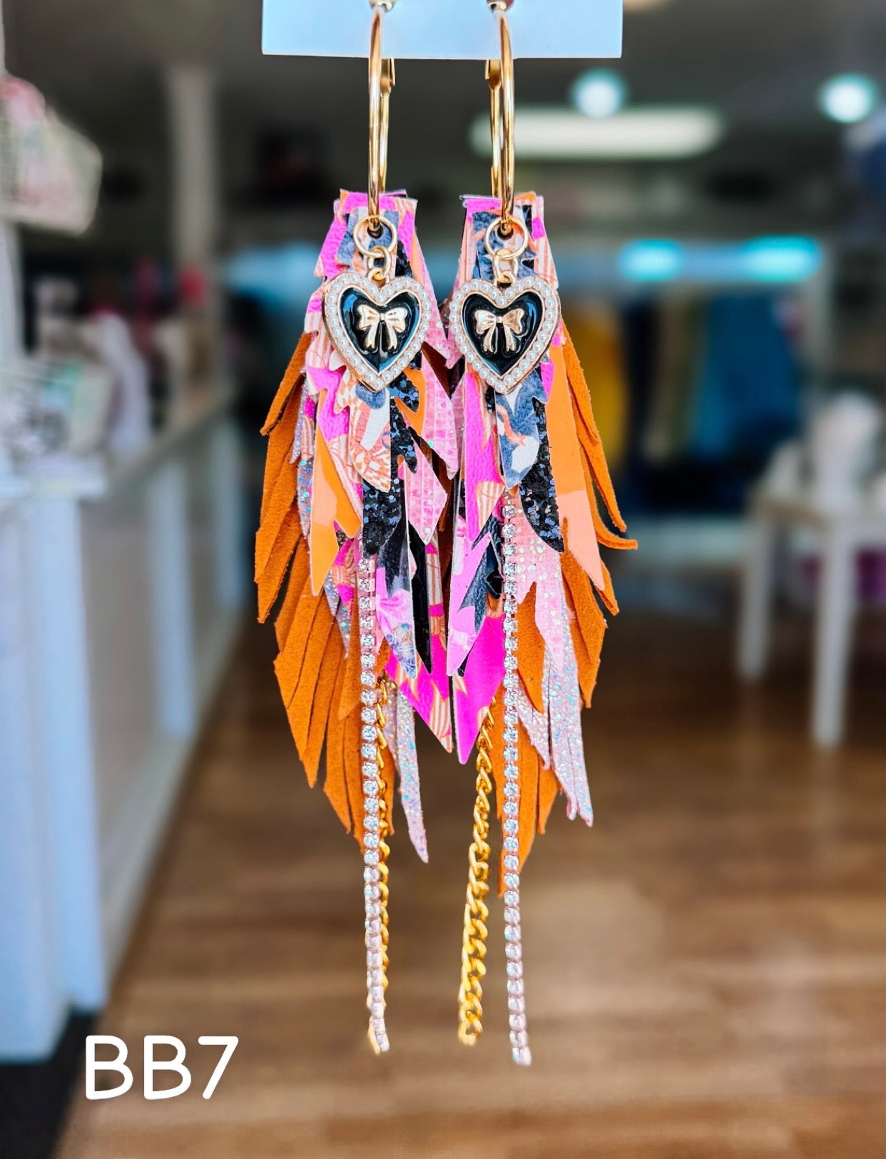 Jak Sprat Boos & Bows Collection: Medium Mic Drop Dangles-Earrings-Dear Me Southern Boutique, located in DeRidder, Louisiana