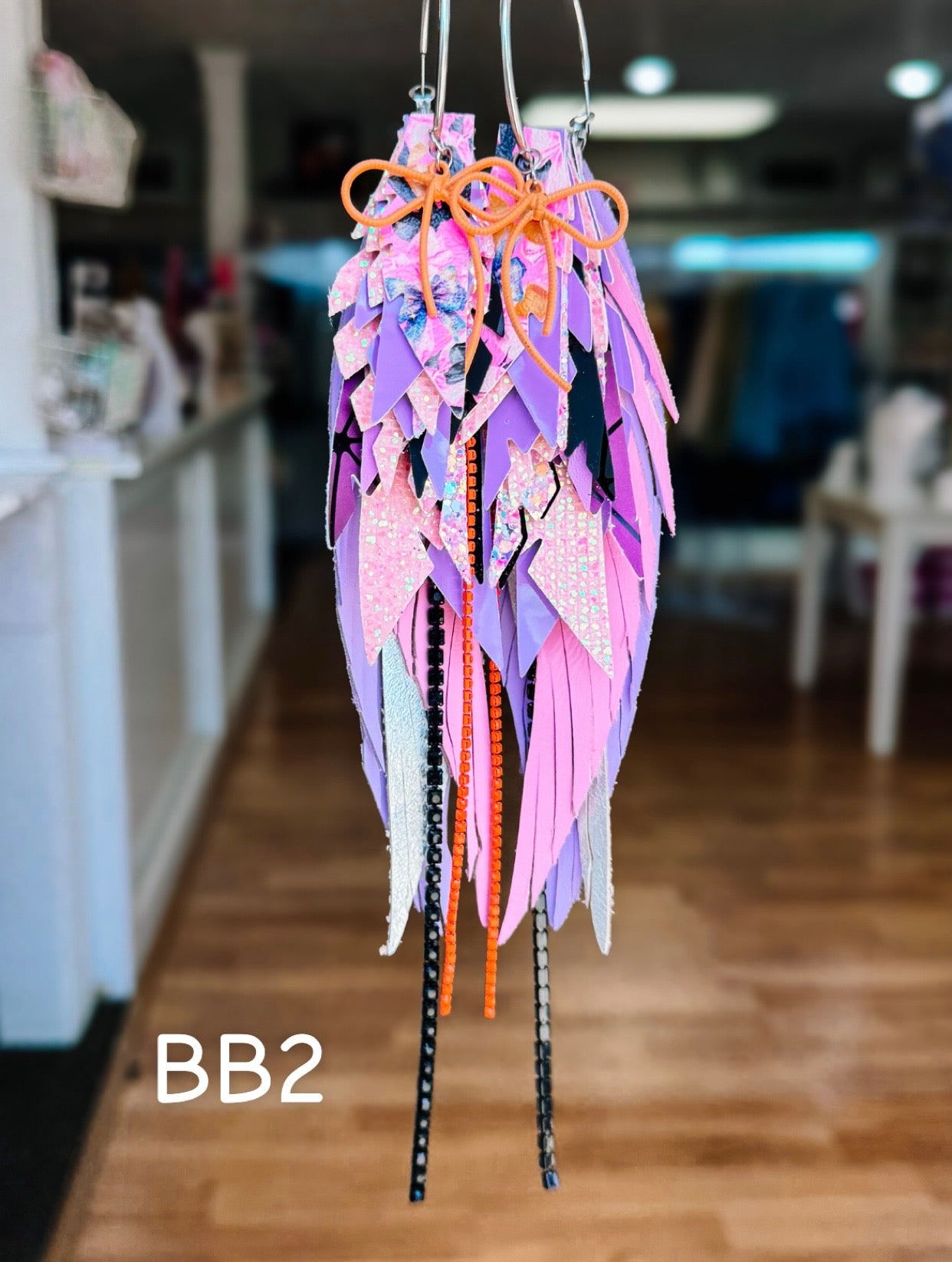 Jak Sprat Boos & Bows Collection: Mega Mic Drop Dangles-Earrings-Dear Me Southern Boutique, located in DeRidder, Louisiana