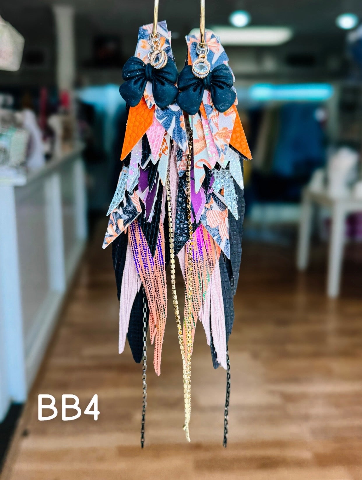 Jak Sprat Boos & Bows Collection: Mega Mic Drop Dangles-Earrings-Dear Me Southern Boutique, located in DeRidder, Louisiana