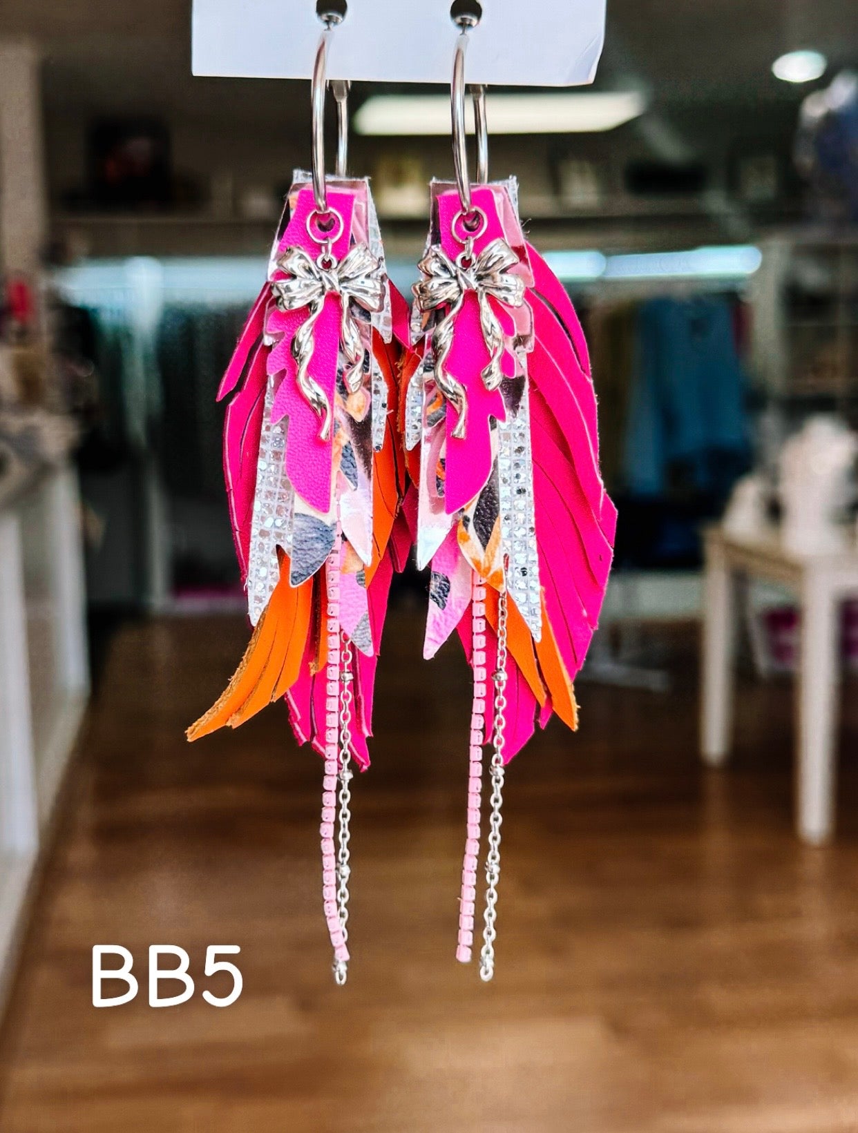 Jak Sprat Boos & Bows Collection: Mini Mic Drop Dangles-Earrings-Dear Me Southern Boutique, located in DeRidder, Louisiana