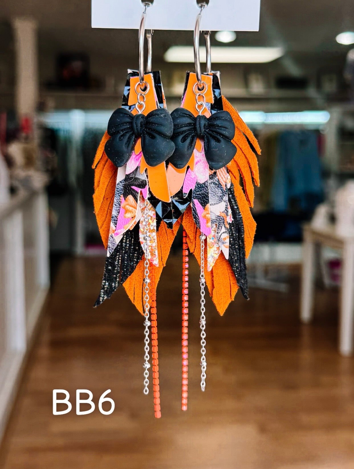 Jak Sprat Boos & Bows Collection: Mini Mic Drop Dangles-Earrings-Dear Me Southern Boutique, located in DeRidder, Louisiana