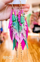 Jak Sprat Bubble Gum Grinchy Collection: Medium Mic Drop Dangles-Earrings-Dear Me Southern Boutique, located in DeRidder, Louisiana