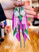 Jak Sprat Bubble Gum Grinchy Collection: Medium Mic Drop Dangles-Earrings-Dear Me Southern Boutique, located in DeRidder, Louisiana