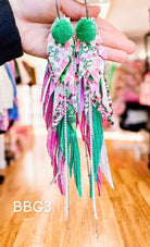 Jak Sprat Bubble Gum Grinchy Collection: Mega Mic Drop Dangles-Earrings-Dear Me Southern Boutique, located in DeRidder, Louisiana