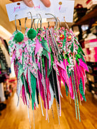 Jak Sprat Bubble Gum Grinchy Collection: Mega Mic Drop Dangles-Earrings-Dear Me Southern Boutique, located in DeRidder, Louisiana