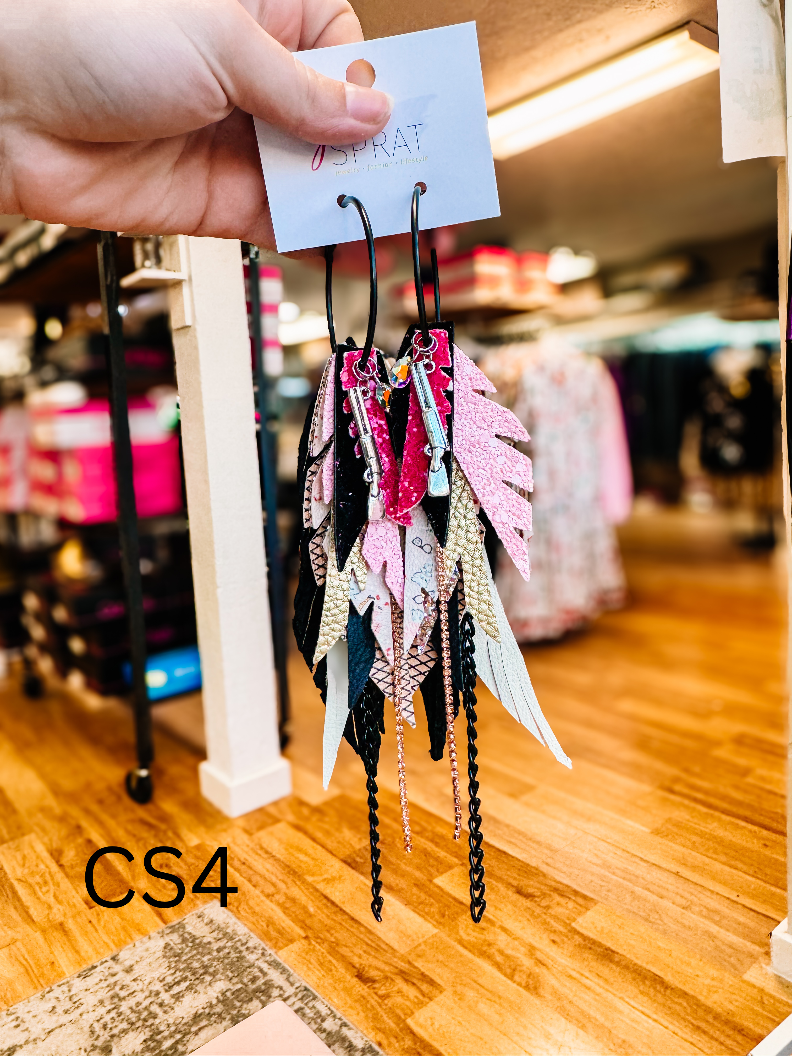 Jak Sprat Christmas Story Collection: Medium Mic Drop Dangles-Earrings-Dear Me Southern Boutique, located in DeRidder, Louisiana