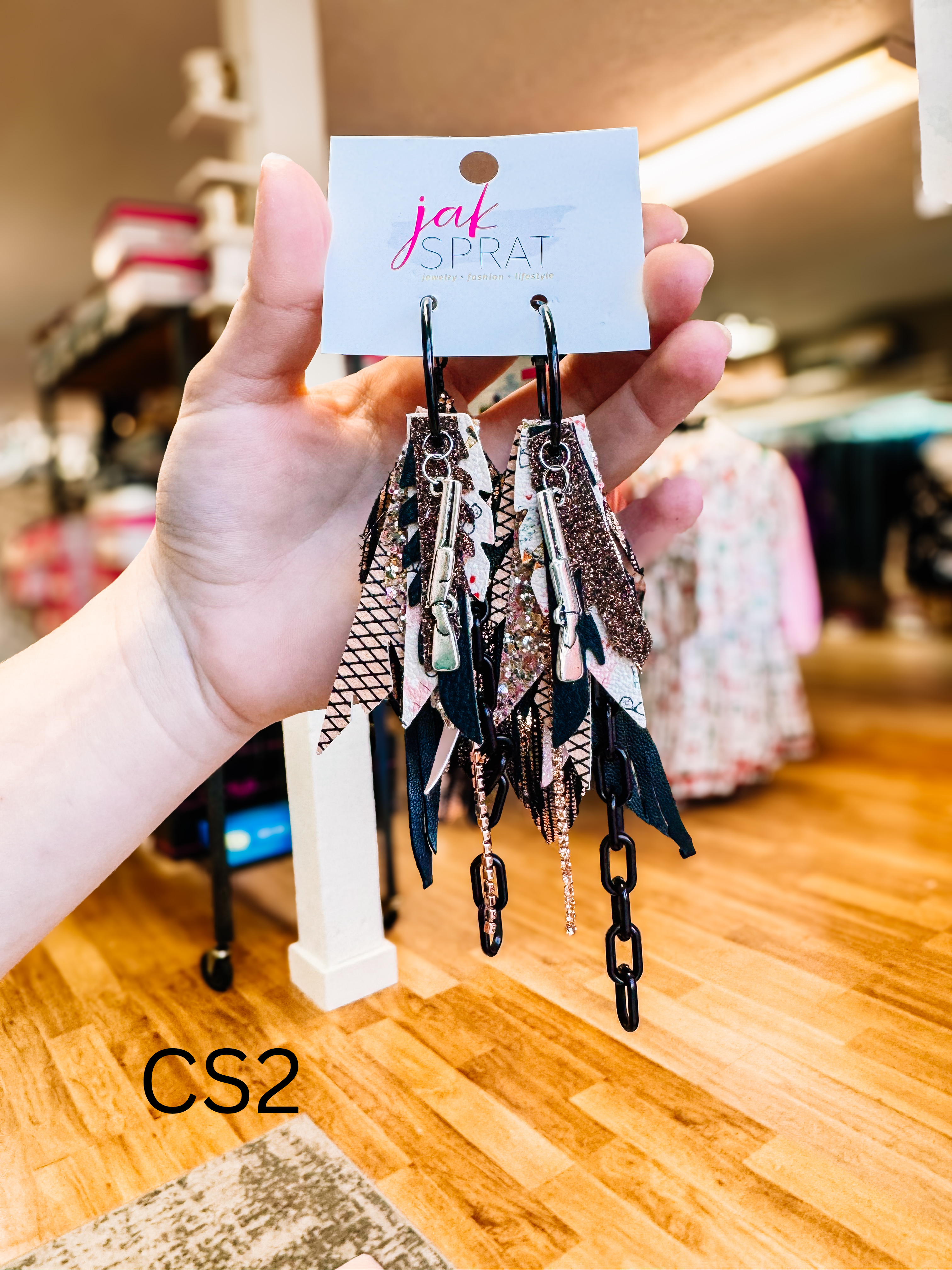 Jak Sprat Christmas Story Collection: Mini Mic Drop Dangles-Earrings-Dear Me Southern Boutique, located in DeRidder, Louisiana