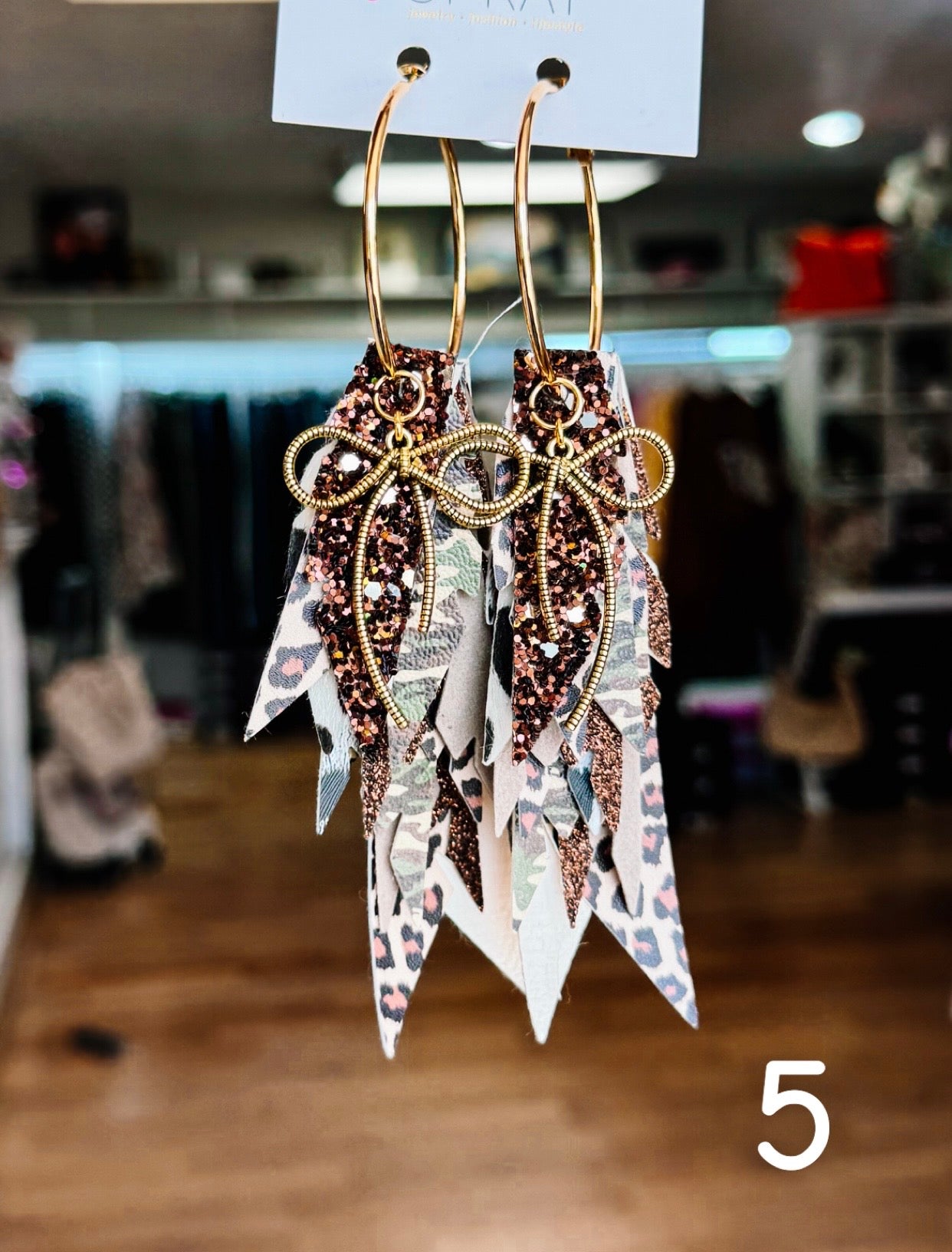 Jak Sprat Feral & Fabulous-Army Camo Collection: Charmed Fabulous Feather Dangles-Jewelry - Earrings-Dear Me Southern Boutique, located in DeRidder, Louisiana