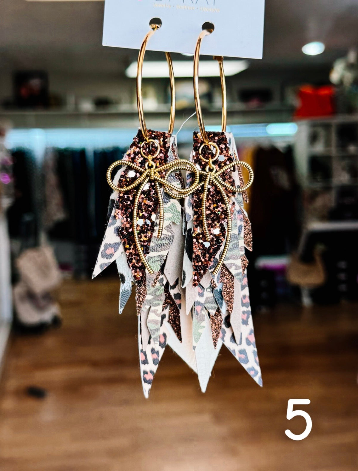 Jak Sprat Feral & Fabulous-Army Camo Collection: Charmed Fabulous Feather Dangles-Jewelry - Earrings-Dear Me Southern Boutique, located in DeRidder, Louisiana