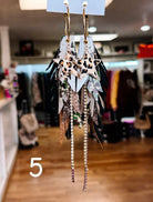 Jak Sprat Feral & Fabulous-Army Camo Collection: Medium Mic Drop Dangles-Jewelry - Earrings-Dear Me Southern Boutique, located in DeRidder, Louisiana