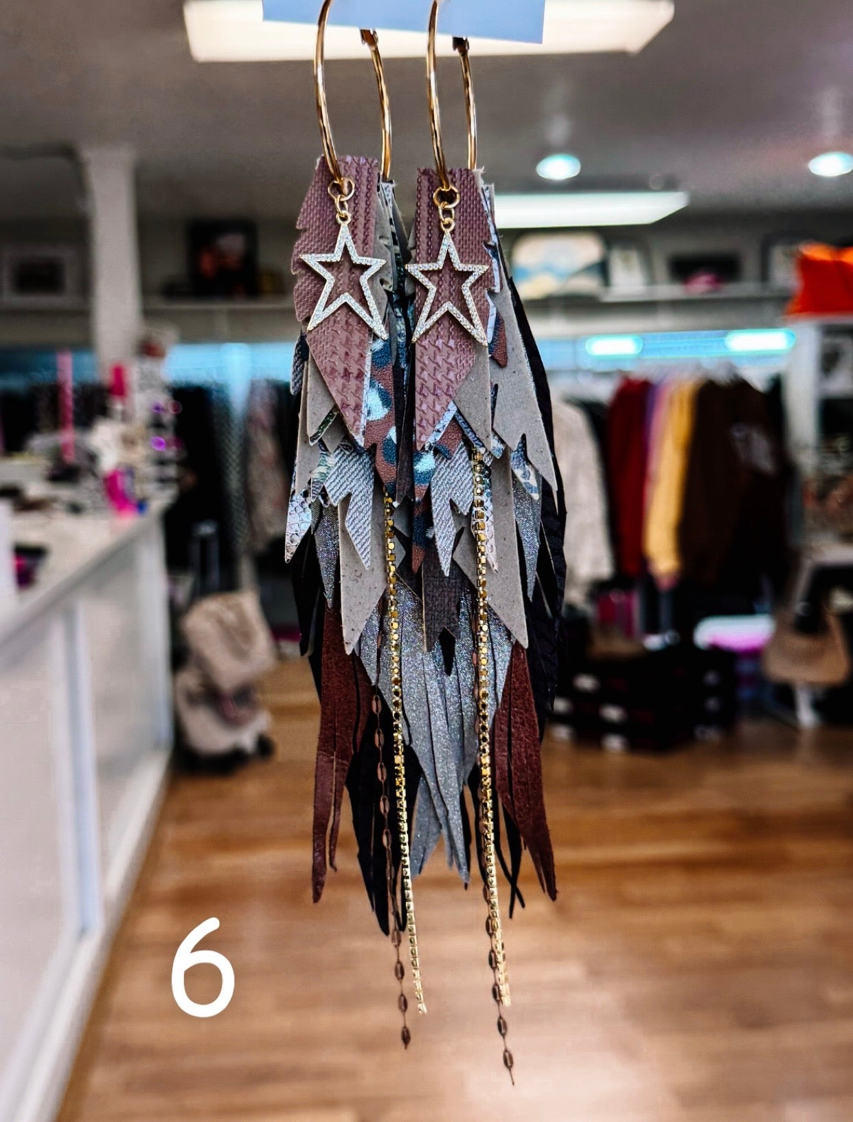 Jak Sprat Feral & Fabulous-Army Camo Collection: Mega Mic Drop Dangles-Jewelry - Earrings-Dear Me Southern Boutique, located in DeRidder, Louisiana