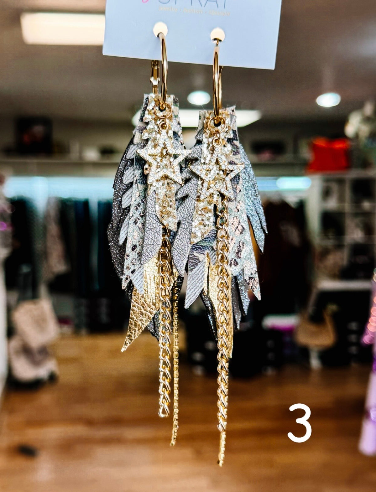 Jak Sprat Feral & Fabulous-Army Camo Collection: Mini Mic Drop Dangles-Jewelry - Earrings-Dear Me Southern Boutique, located in DeRidder, Louisiana