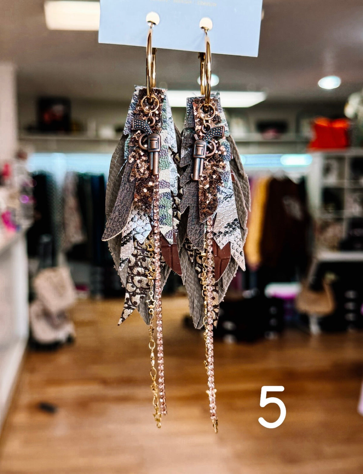 Jak Sprat Feral & Fabulous-Army Camo Collection: Mini Mic Drop Dangles-Jewelry - Earrings-Dear Me Southern Boutique, located in DeRidder, Louisiana