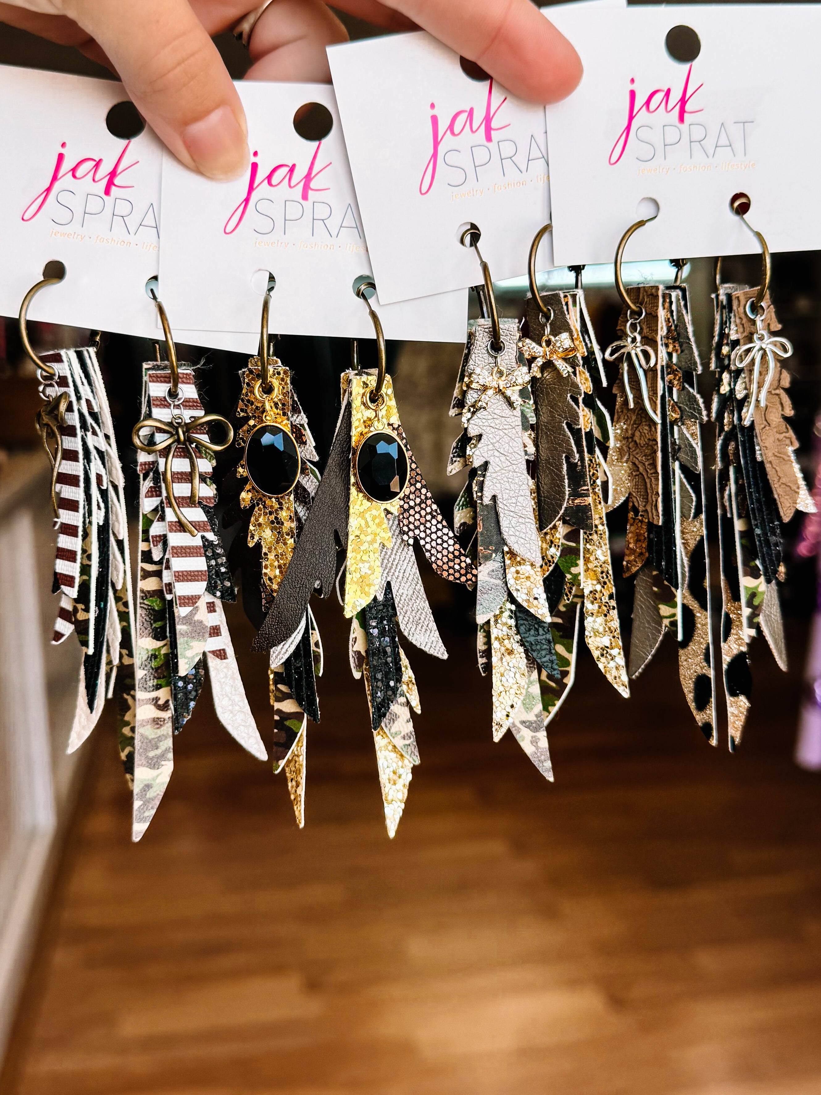 Jak Sprat Feral & Fabulous-Army Camo Collection: Thinny Thini Minis-Jewelry - Earrings-Dear Me Southern Boutique, located in DeRidder, Louisiana
