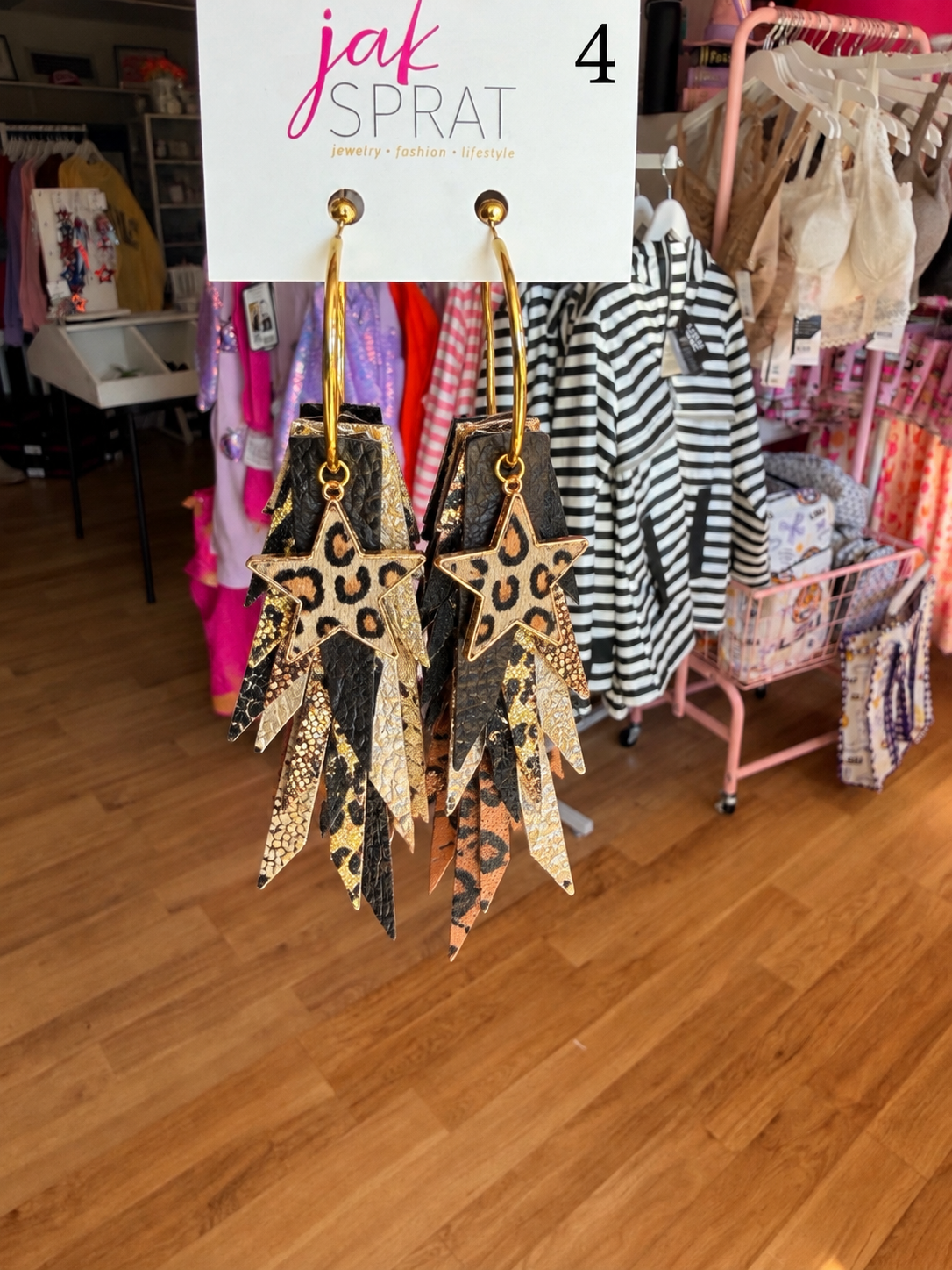 Jak Sprat Feral & Fabulous Collection: Charmed Fabulous Feather Dangles-Jewelry - Earrings-Dear Me Southern Boutique, located in DeRidder, Louisiana