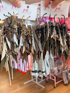 Jak Sprat Feral & Fabulous-Deer Camo Collection: Medium Mic Drop Dangles-Jewelry - Earrings-Dear Me Southern Boutique, located in DeRidder, Louisiana