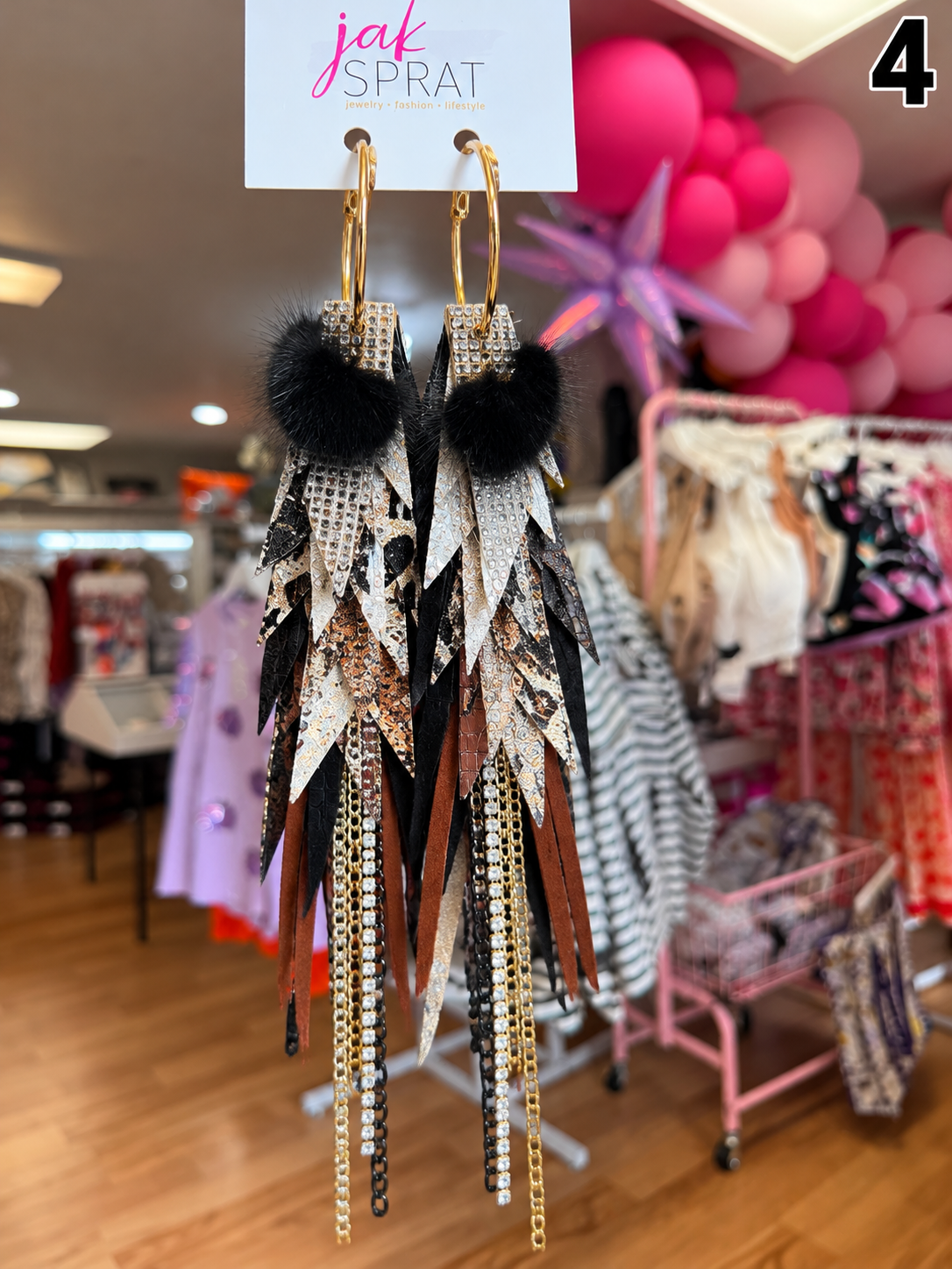 Jak Sprat Feral & Fabulous-Deer Camo Collection: Mega Mic Drop Dangles-Jewelry - Earrings-Dear Me Southern Boutique, located in DeRidder, Louisiana