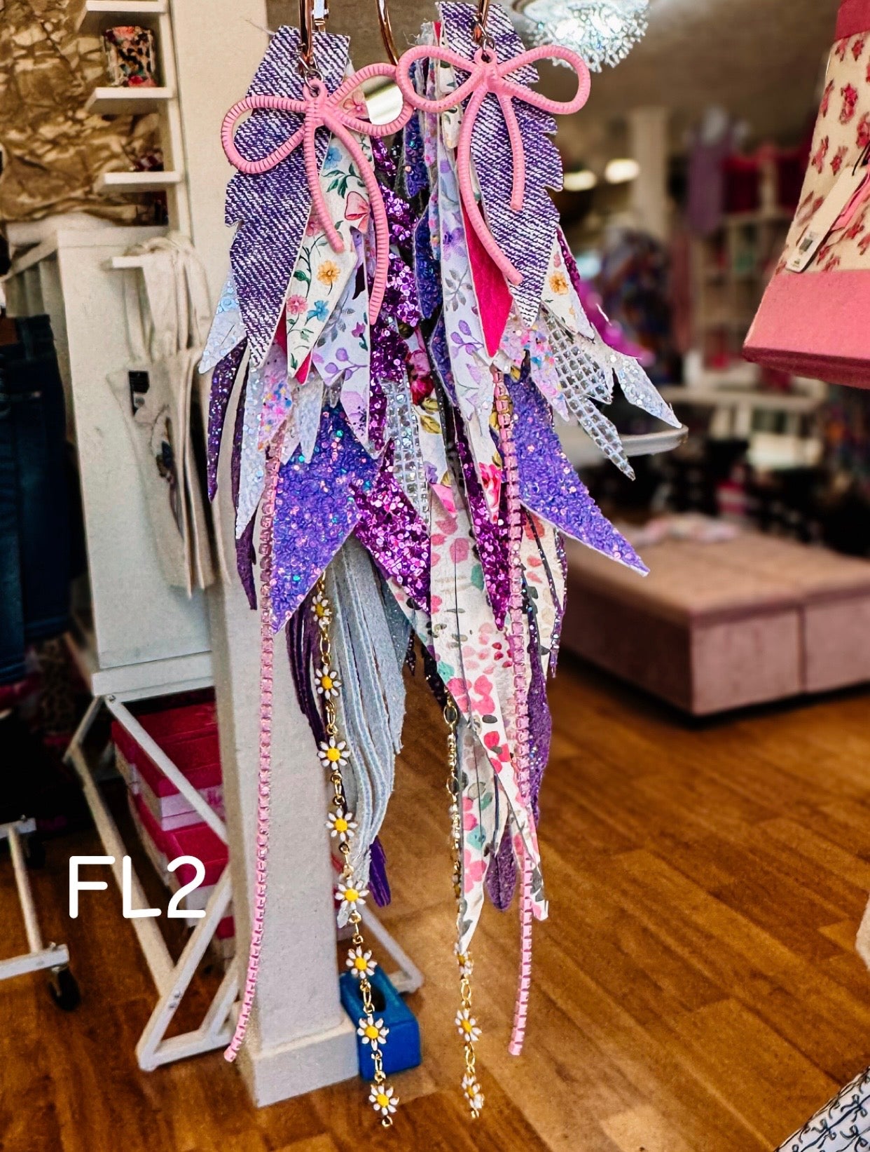 Jak Sprat Florals Collection: Mega Mic Drop-Earrings-Dear Me Southern Boutique, located in DeRidder, Louisiana
