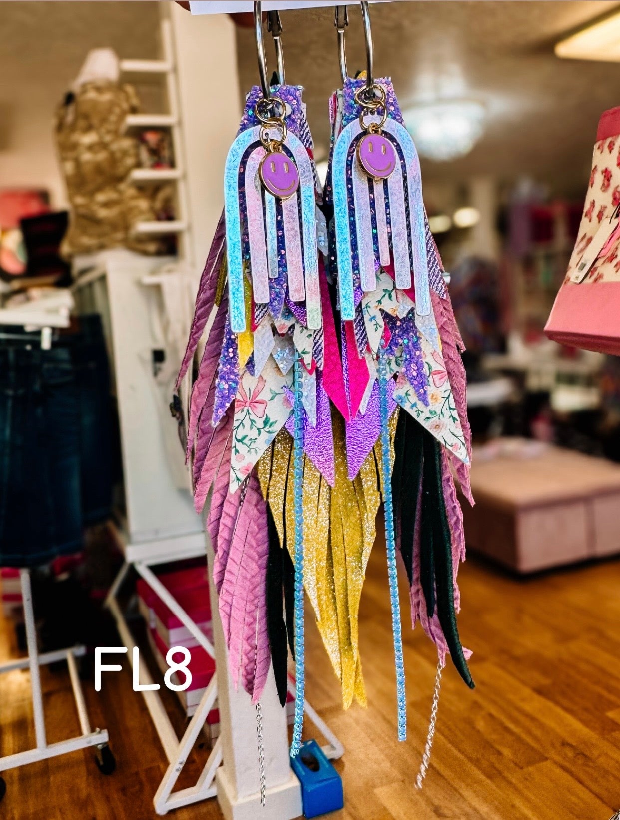 Jak Sprat Florals Collection: Mega Mic Drop-Earrings-Dear Me Southern Boutique, located in DeRidder, Louisiana