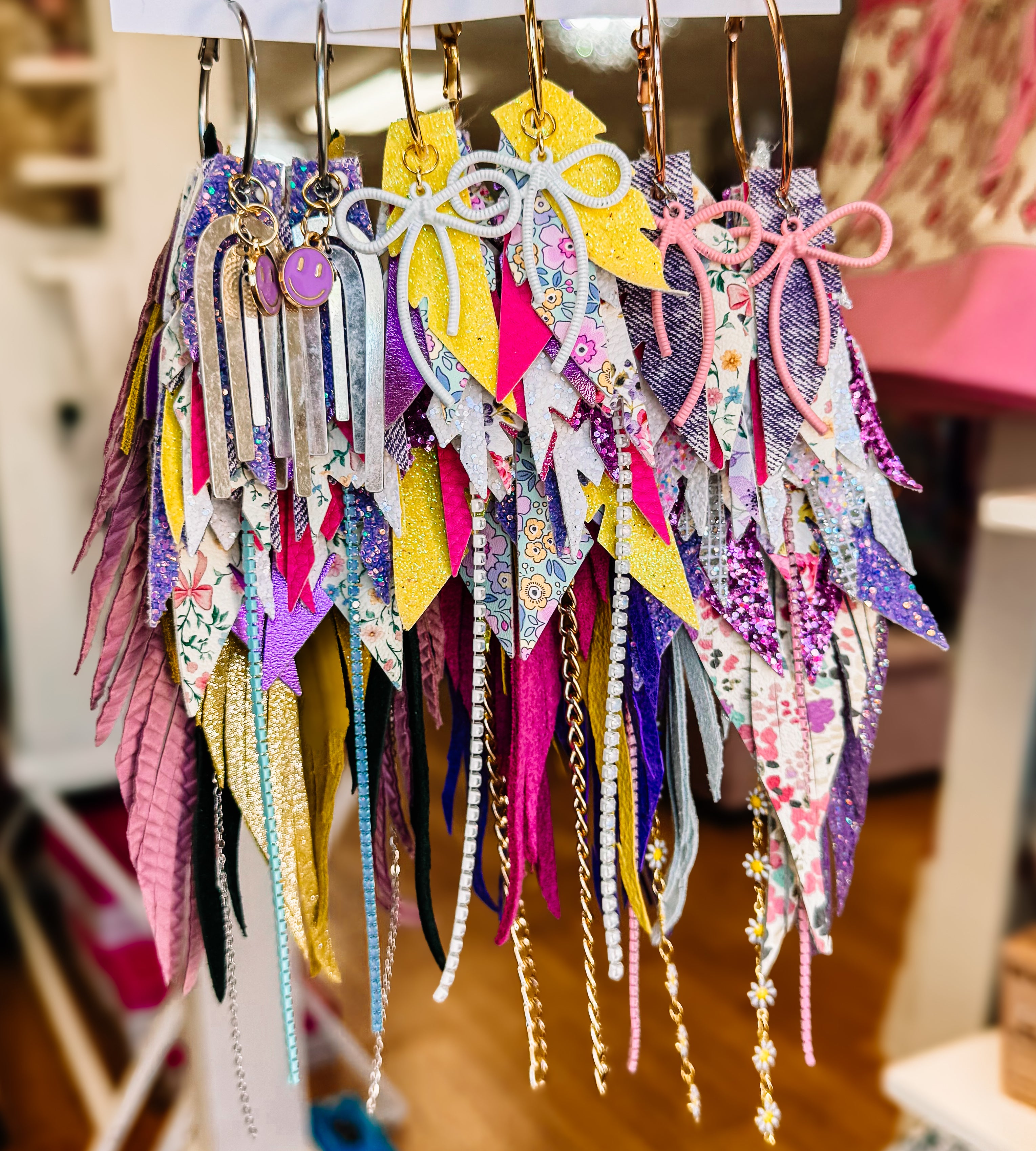 Jak Sprat Florals Collection: Mega Mic Drop-Earrings-Dear Me Southern Boutique, located in DeRidder, Louisiana