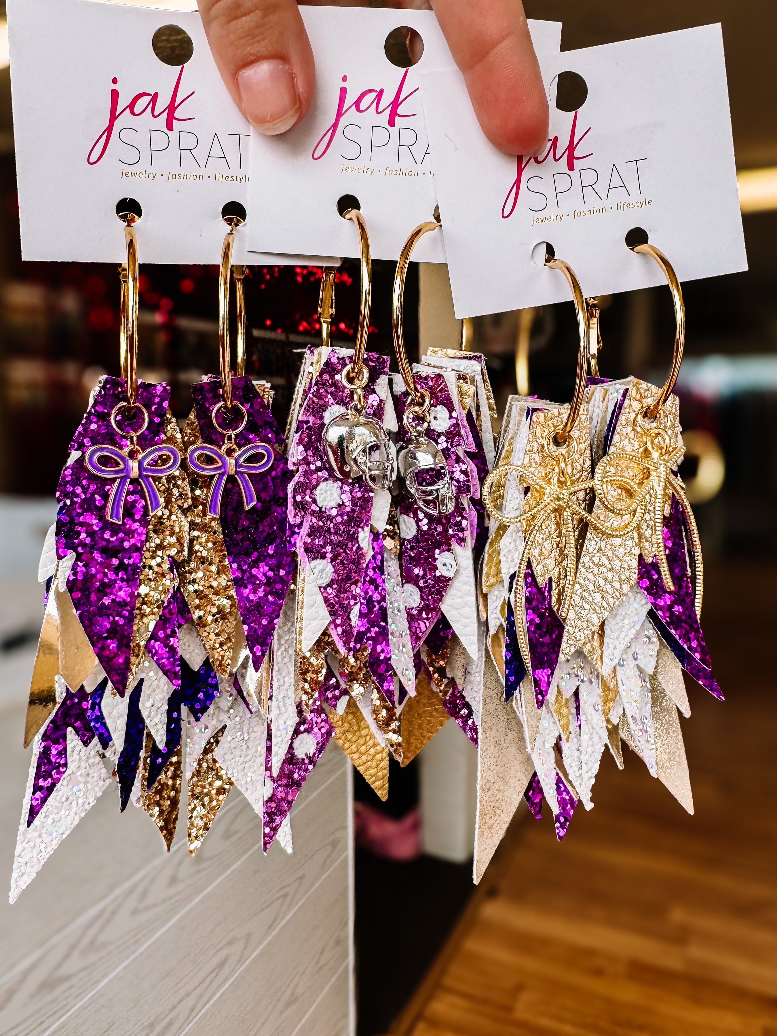 Jak Sprat Game Day Collection: Charmed Fabulous Feather-Game Day-Dear Me Southern Boutique, located in DeRidder, Louisiana