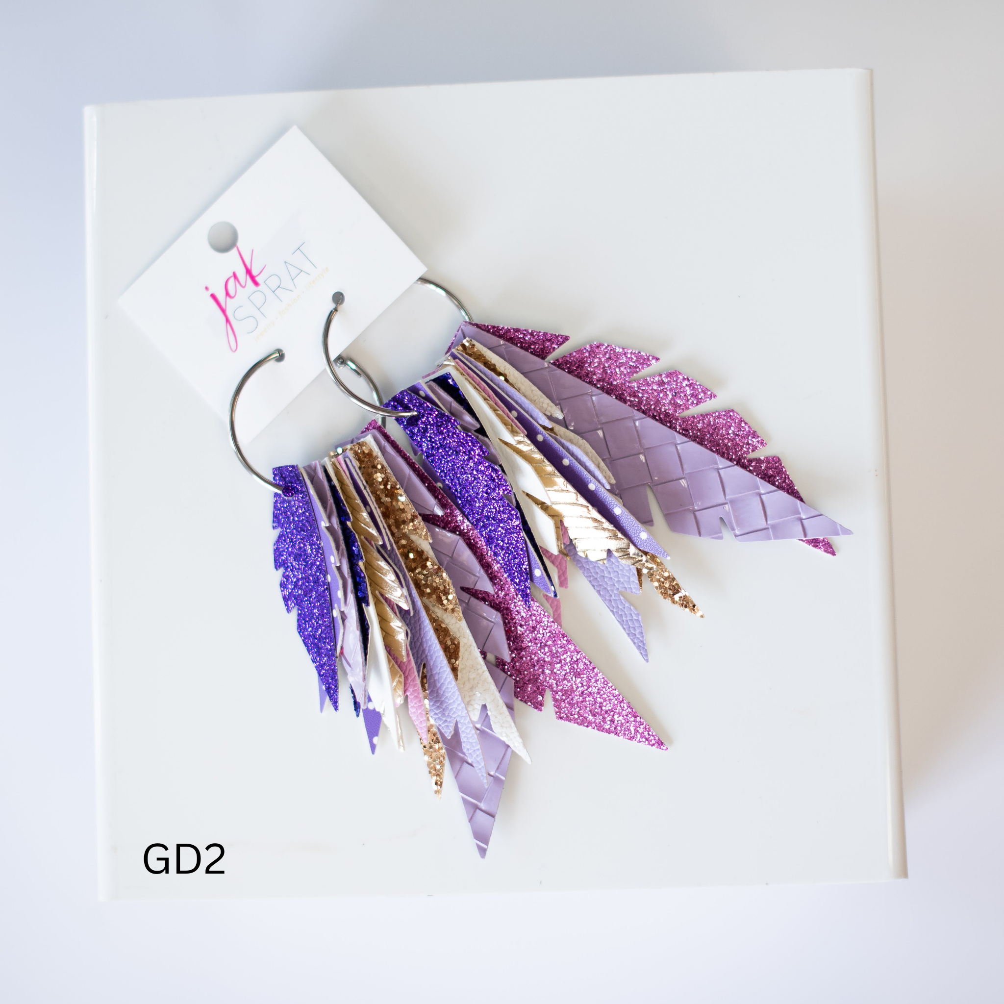 Jak Sprat Game Day Collection: Fabulous Feather Dangles-Earrings-Dear Me Southern Boutique, located in DeRidder, Louisiana