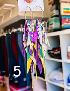 Jak Sprat Mardi Gras Collection: Medium Mic Drop Dangles-Earrings-Dear Me Southern Boutique, located in DeRidder, Louisiana