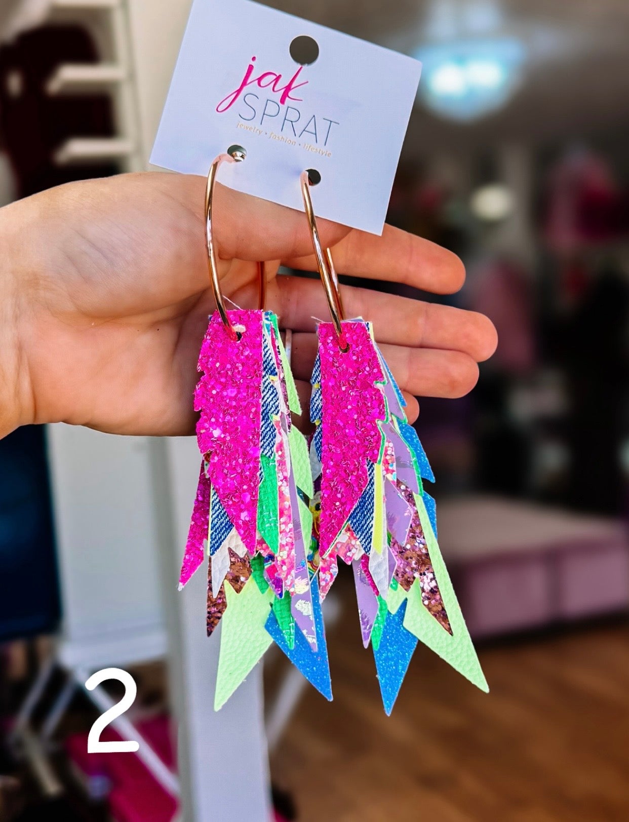 Jak Sprat Neon Collection: Fabulous Feather Dangles-Earrings-Dear Me Southern Boutique, located in DeRidder, Louisiana