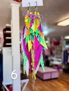Jak Sprat Neon Collection: Mega Mic Drop Dangles-Jewelry - Earrings-Dear Me Southern Boutique, located in DeRidder, Louisiana