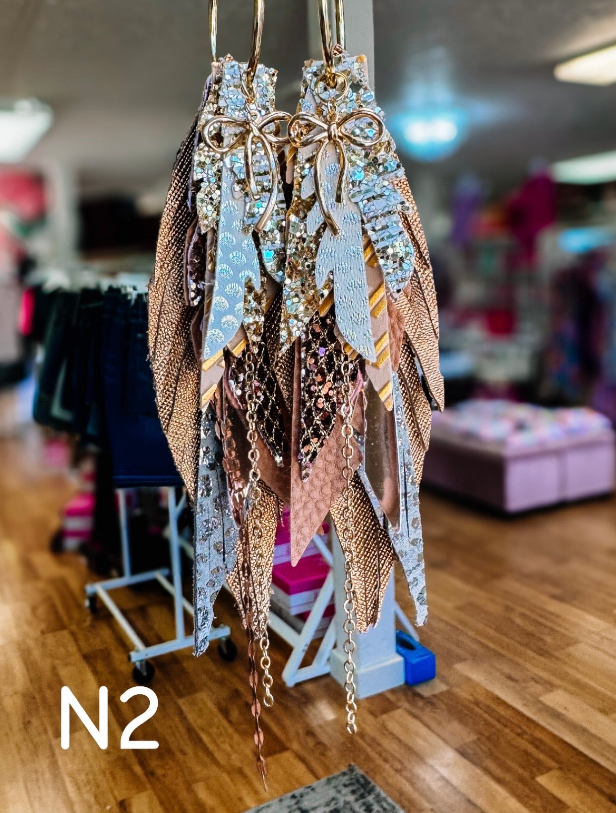 Jak Sprat Neutrals Collection: Medium Mic Drop Dangles-Earrings-Dear Me Southern Boutique, located in DeRidder, Louisiana