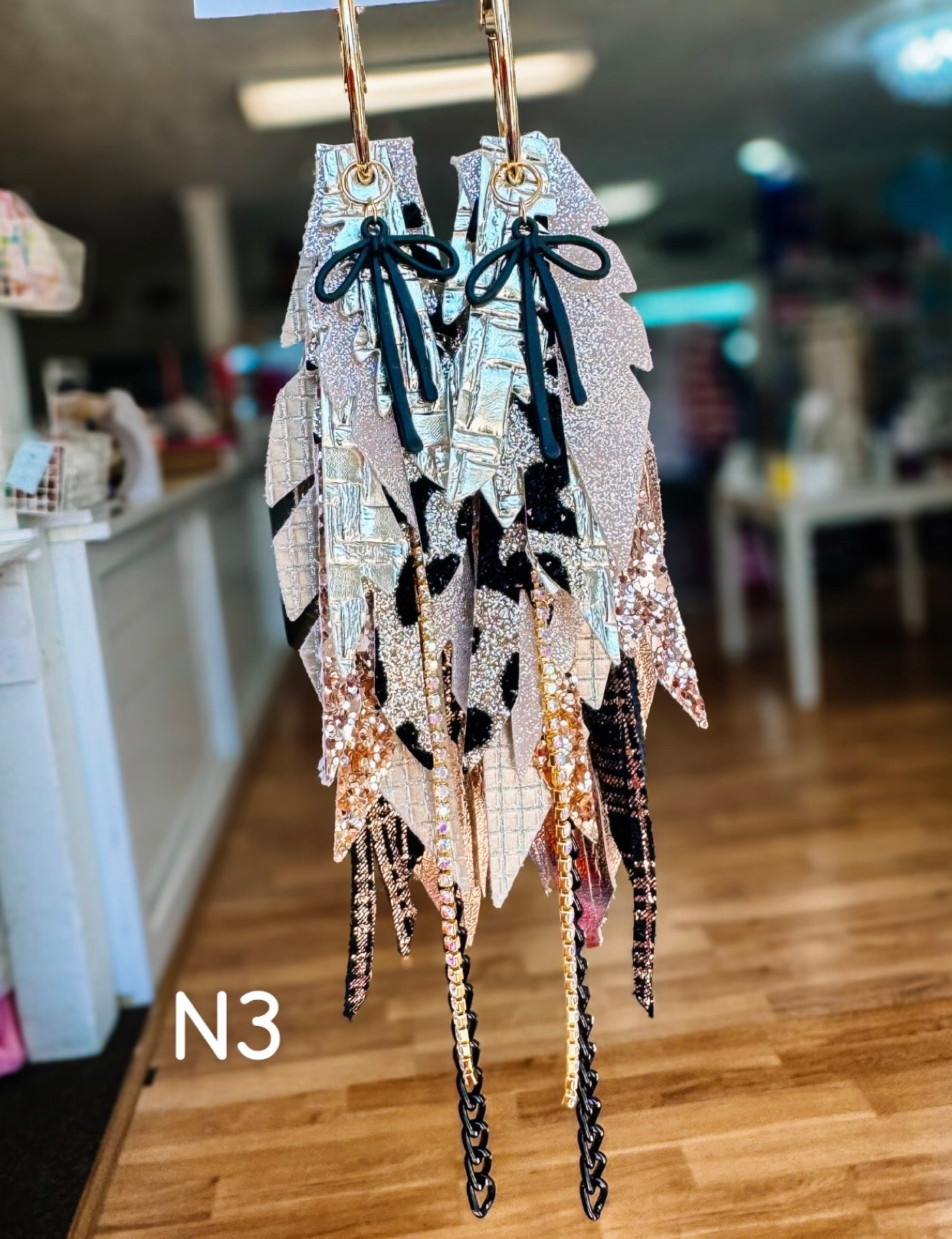 Jak Sprat Neutrals Collection: Medium Mic Drop Dangles-Earrings-Dear Me Southern Boutique, located in DeRidder, Louisiana