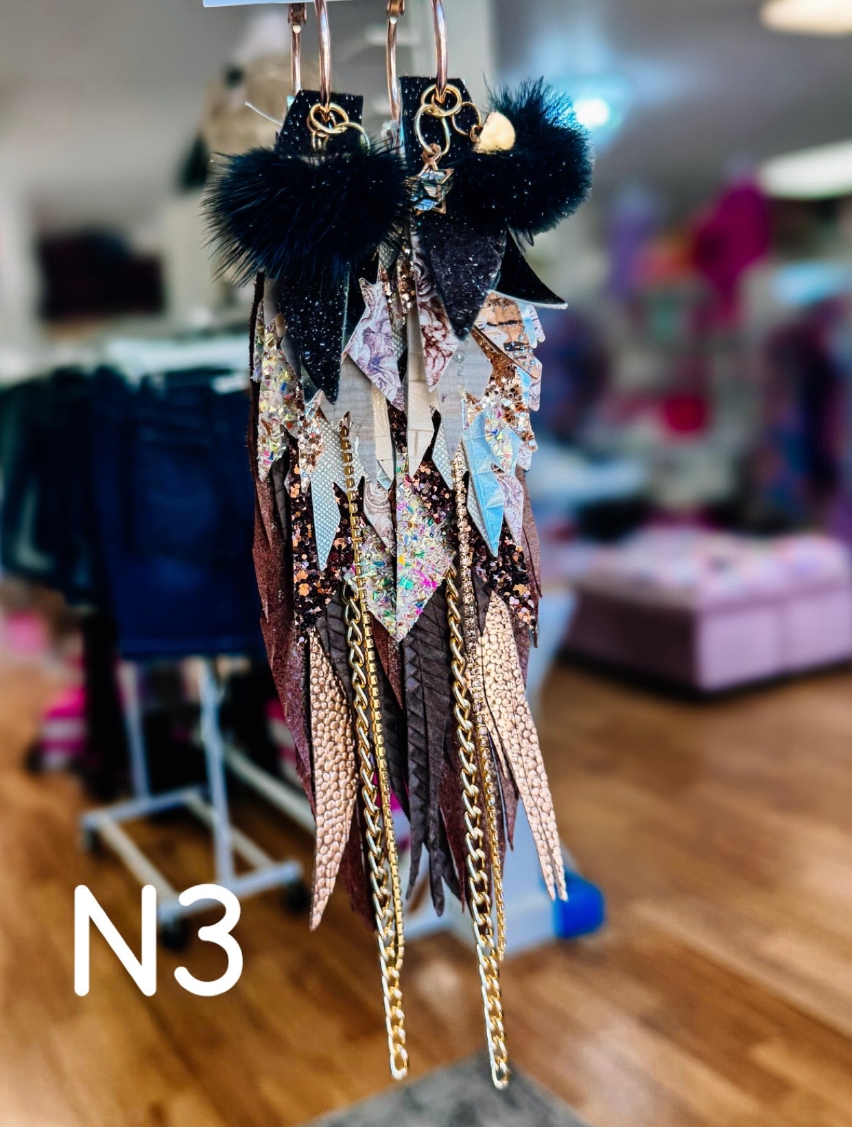 Jak Sprat Neutrals Collection: Mega Mic Drop Dangles-Earrings-Dear Me Southern Boutique, located in DeRidder, Louisiana