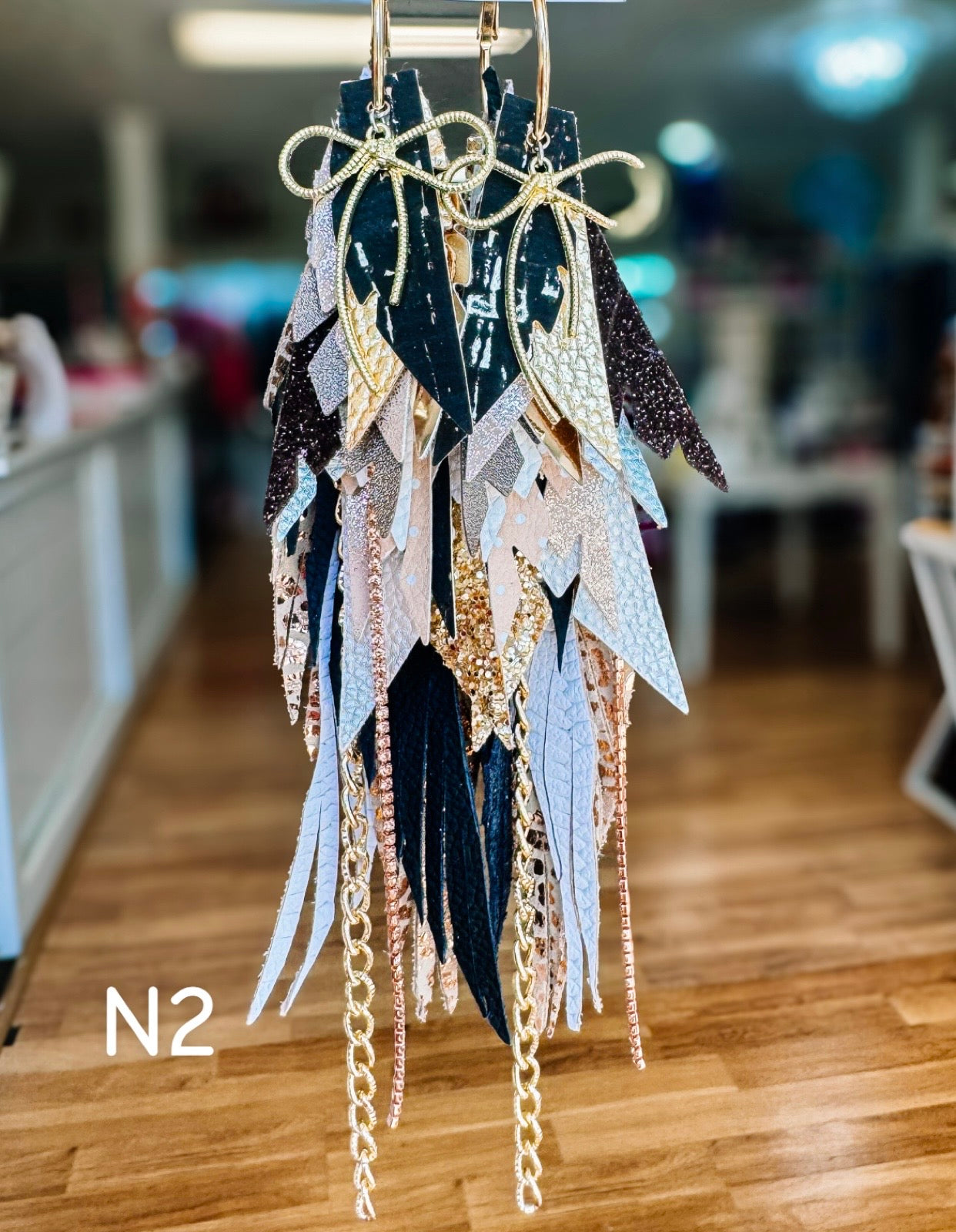 Jak Sprat Neutrals Collection: Mega Mic Drop Dangles-Jewelry - Earrings-Dear Me Southern Boutique, located in DeRidder, Louisiana