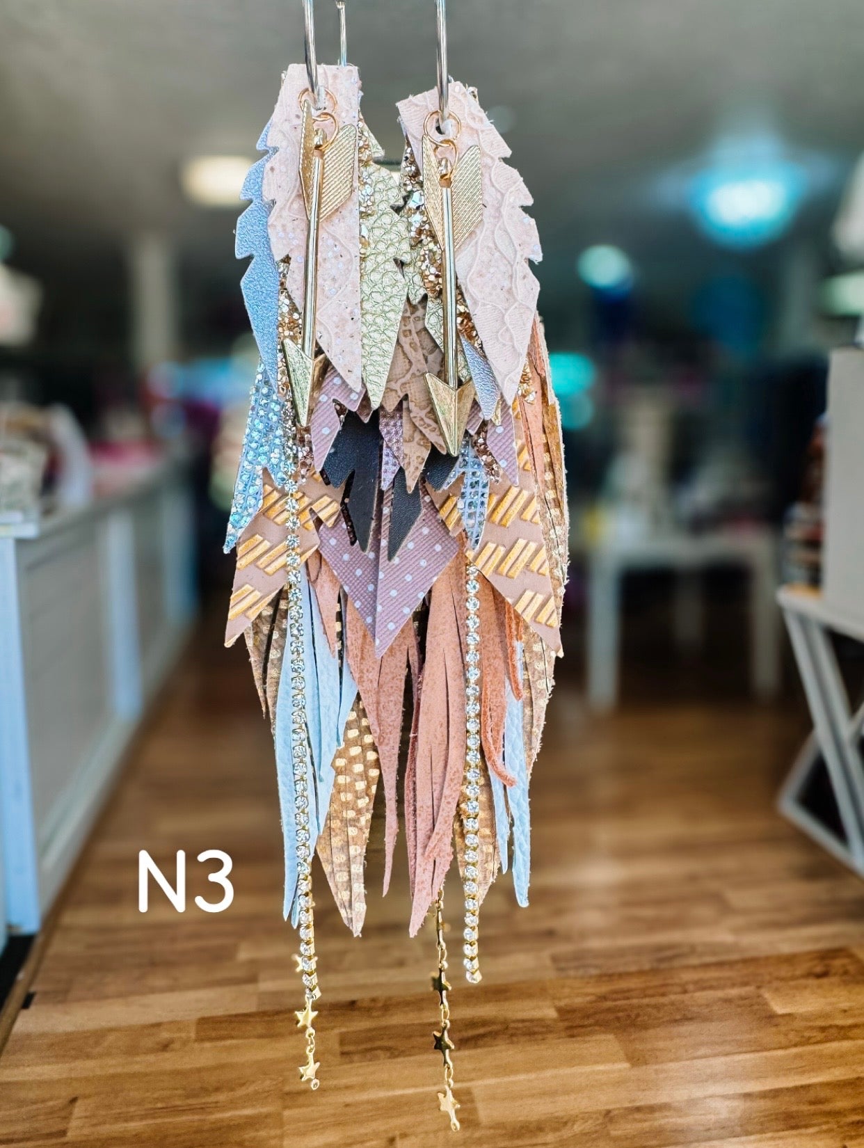Jak Sprat Neutrals Collection: Mega Mic Drop Dangles-Jewelry - Earrings-Dear Me Southern Boutique, located in DeRidder, Louisiana
