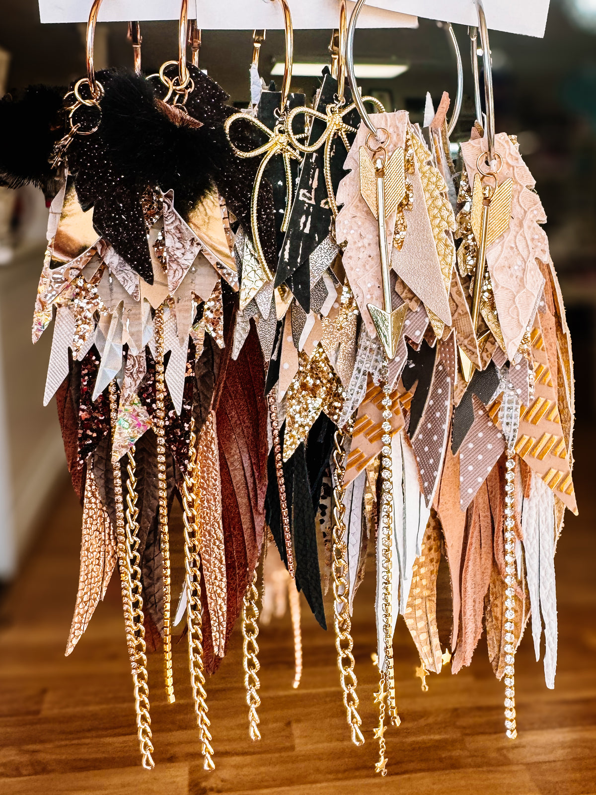 Jak Sprat Neutrals Collection: Mega Mic Drop Dangles-Jewelry - Earrings-Dear Me Southern Boutique, located in DeRidder, Louisiana
